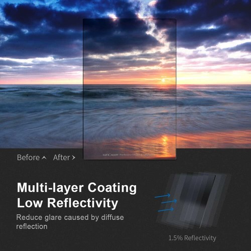 K&F Concept Square 100X150mm ND8 Filters Reverse Graduated Grad Neutral Density - Picture 3 of 7