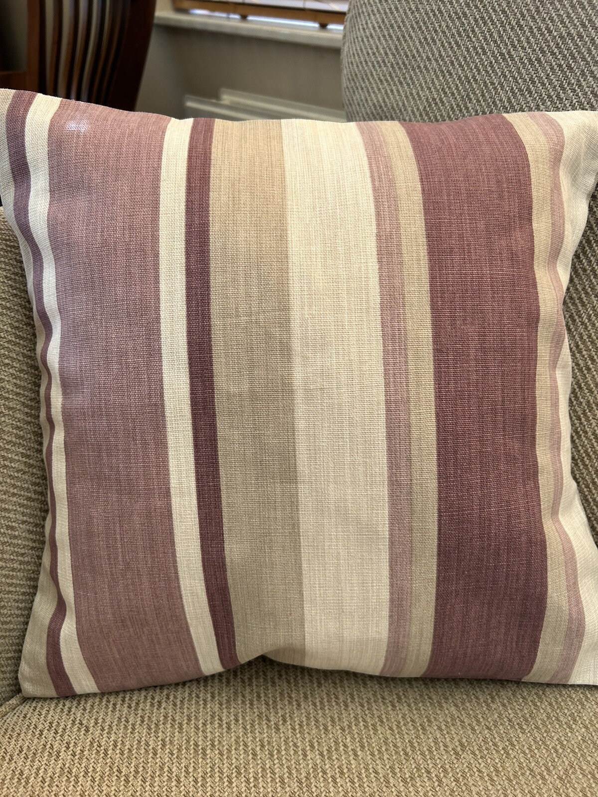 Laura Ashley Awning Stripe Plum Cushion Cover 16” eBay
