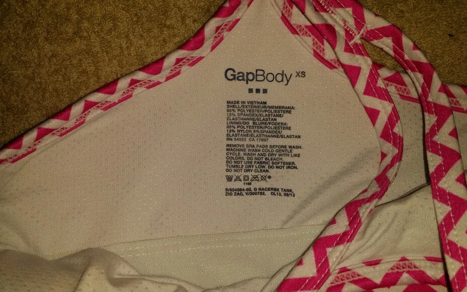 Mujer Gap Body Rosa y Blanco Sujetador Deportivo/Camiseta sin Mangas Camisa Talla XS Xsmall Foto 3 de 4