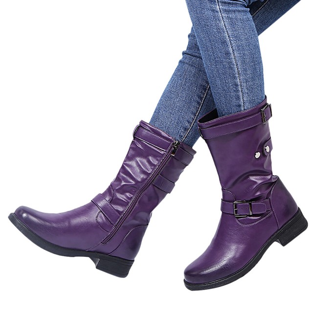 purple boots ebay