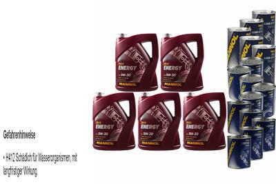 25L Motoröl MANNOL Energy 5W-30 5xLeak-Stop+Motor Doctor+Motor Flush