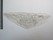vtg 1960s 1970s Tattoo acetate stencil Motor Cycles LG. signed