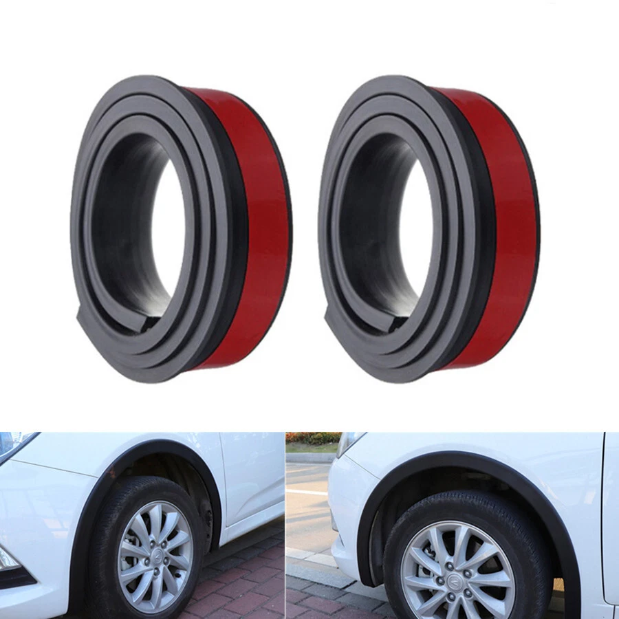 Car Wheel Eyebrow Arch Protector Trim Lips Fender Flares Rubber Protector Strip Foto 2 de 4
