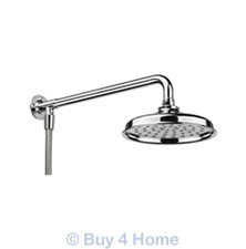 Croydex Single Function Pivot Rain Fixed Shower Head and Arm for 