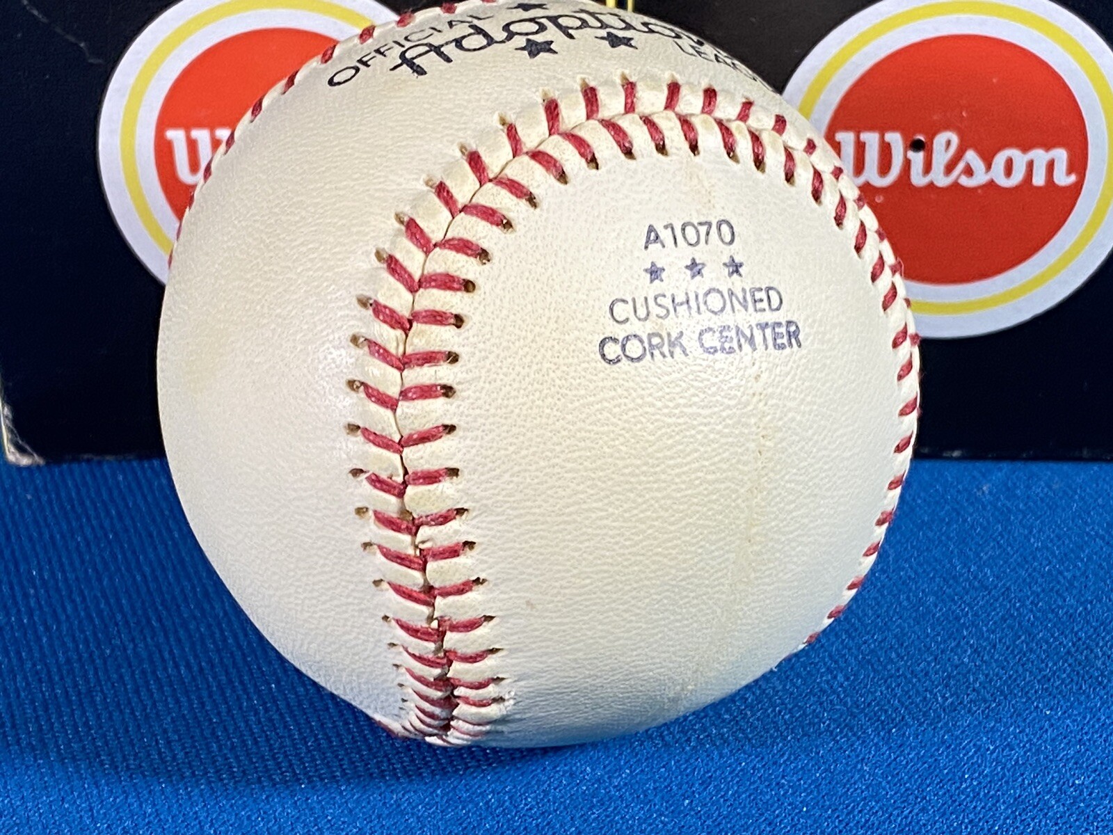 2 Vintage Wilson Adoption League Baseballs A1070 Cork Center Horsehide