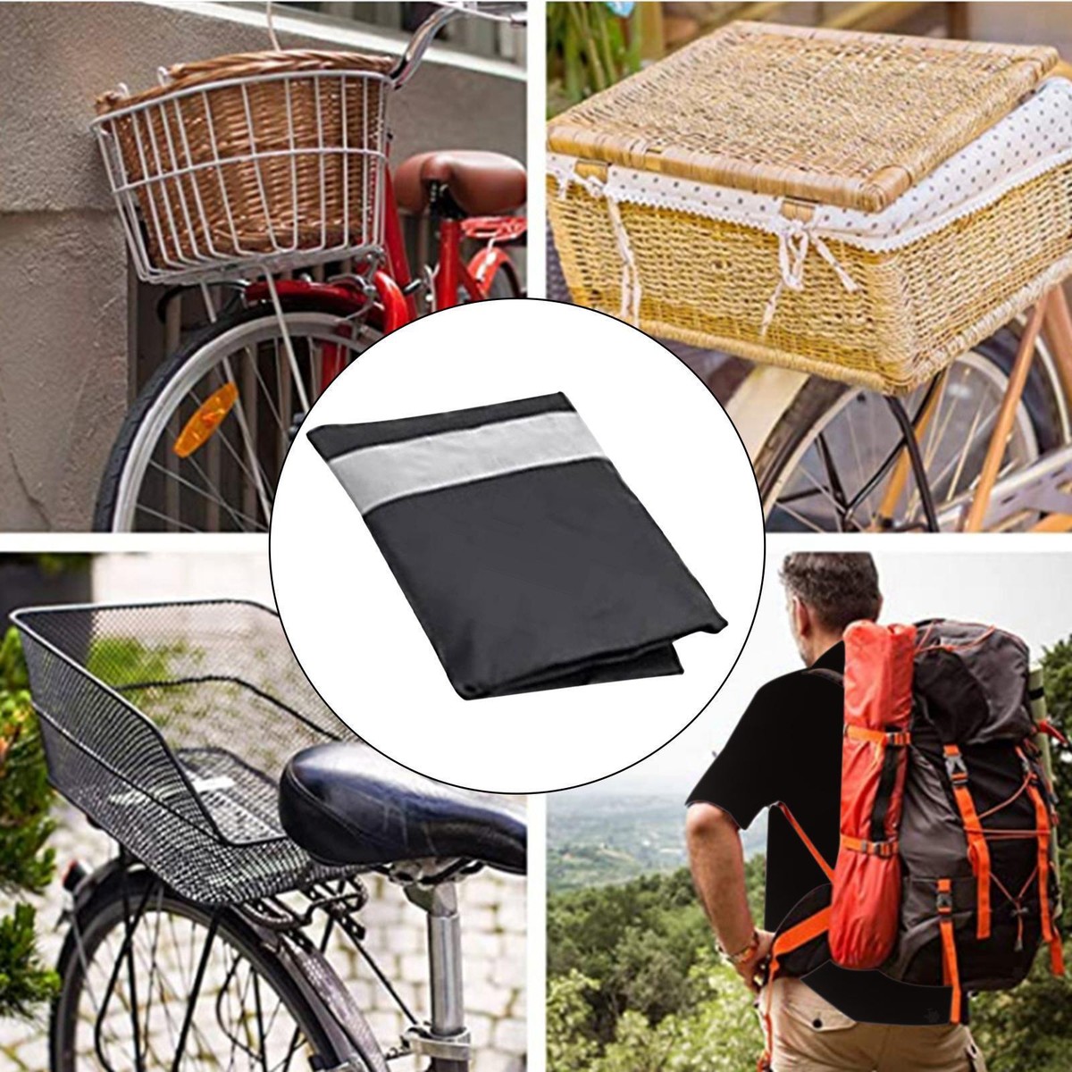 210 Fabric Waterproof Bike Basket Liner Bike Riding Cloth