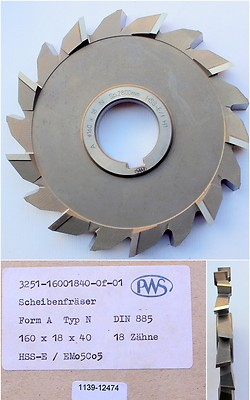Scheibenfräser 80 X 16 X 27 Mm Atorn 14123105 HSS-E 5%Co Unbenutzt Ne Nos 1
