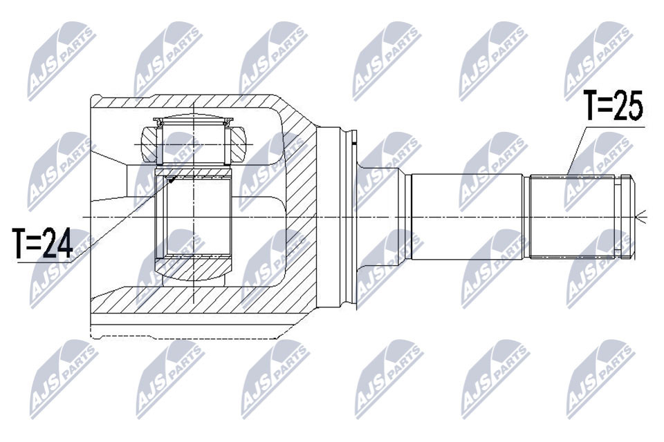 NPW-FT-050 NTY Drive Shaft for FIAT,LANCIA