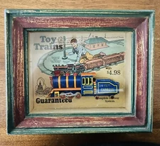 Toys in the Cupboard Toy Trains Shadows of Yesterday Hangs on Wall Tin Toy 1997