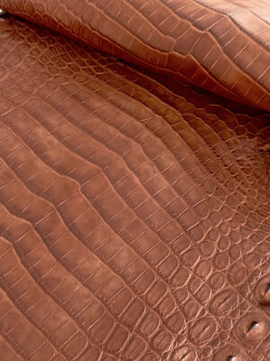 Crocodile Leather Cognac Rustic Color (100% Genuine skin) | eBay
