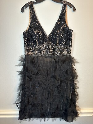 Sue Wong Nocturne Black Dress Size 12