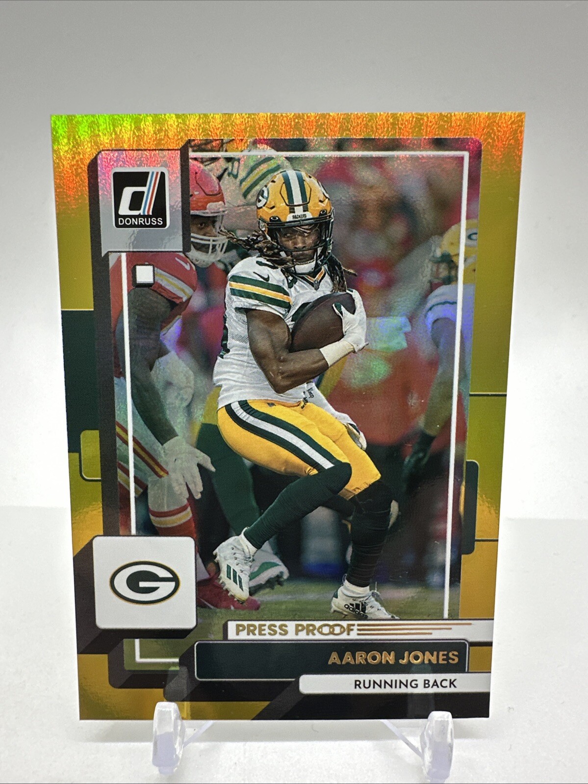 2022 Donruss Football Gold Press Proof Aaron Jones #98