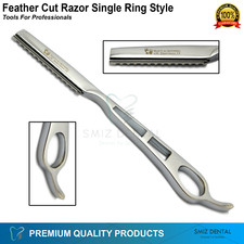 England Hair Shaper Razors Teeth Style Hairdressing Feather Cut Razor SingleRing