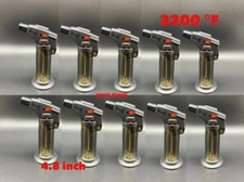 10 Pack jet flame Torch Lighter Gun Windproof butane Refillable 4.8inch 3200 °F