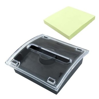 Pcs Pop Up Note Dispenser Sticky Notes Holder Black Base Clear Top Sticky Pad 1