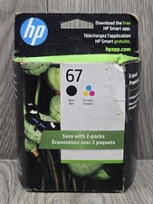 HP 67 3YP29AN Black and Tri-Color Ink Cartridges 2 Pack December 2023