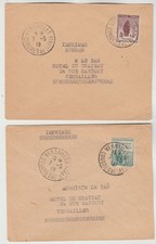 FRANCE 1919 WAR ORPHANS FUND 2c+3c, 5c+5c on cover VERSAILLES CONGRES DE LA PAIX