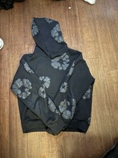 Denim Tear Cotton Wreath Hoodie Black Monochrome