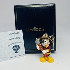 Disney Parks Arribas Brothers Fireman Mickey Swarovski® Crystal Jeweled Figurine