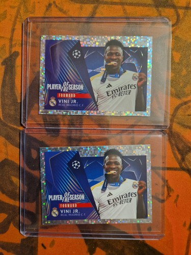 VINICIUS JR 2024-25 Topps UEFA CHAMPIONS LEAGUE Sticker Collection #13 LOT of 2