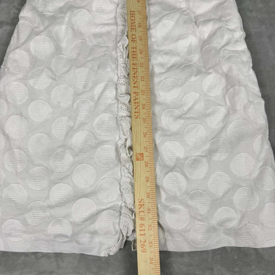 Moulinette Soeurs Dress Womens 6 Eyelet Polka Dot Ruffle Cap Sleeve Pockets - Image 4 of 4