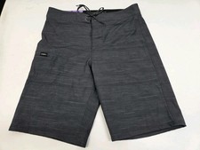 NWT O'Neill Men's Grey Board Shorts Drawstring Side Pocket Zip Size 30/10 8093