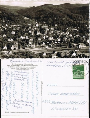 Ansichtskarte Bensheim Panorama-Ansicht Luftbild Luftaufnahme 1970