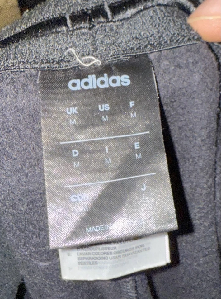 Pantalones de chándal Adidas para hombre medianos negros de 3 bandas de lana con puños cónicos Foto 3 de 3