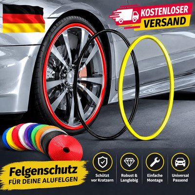 Selbstklebender Felgenschutz für Auto Alufelgen Felgenrand Schutzleiste Kantensc