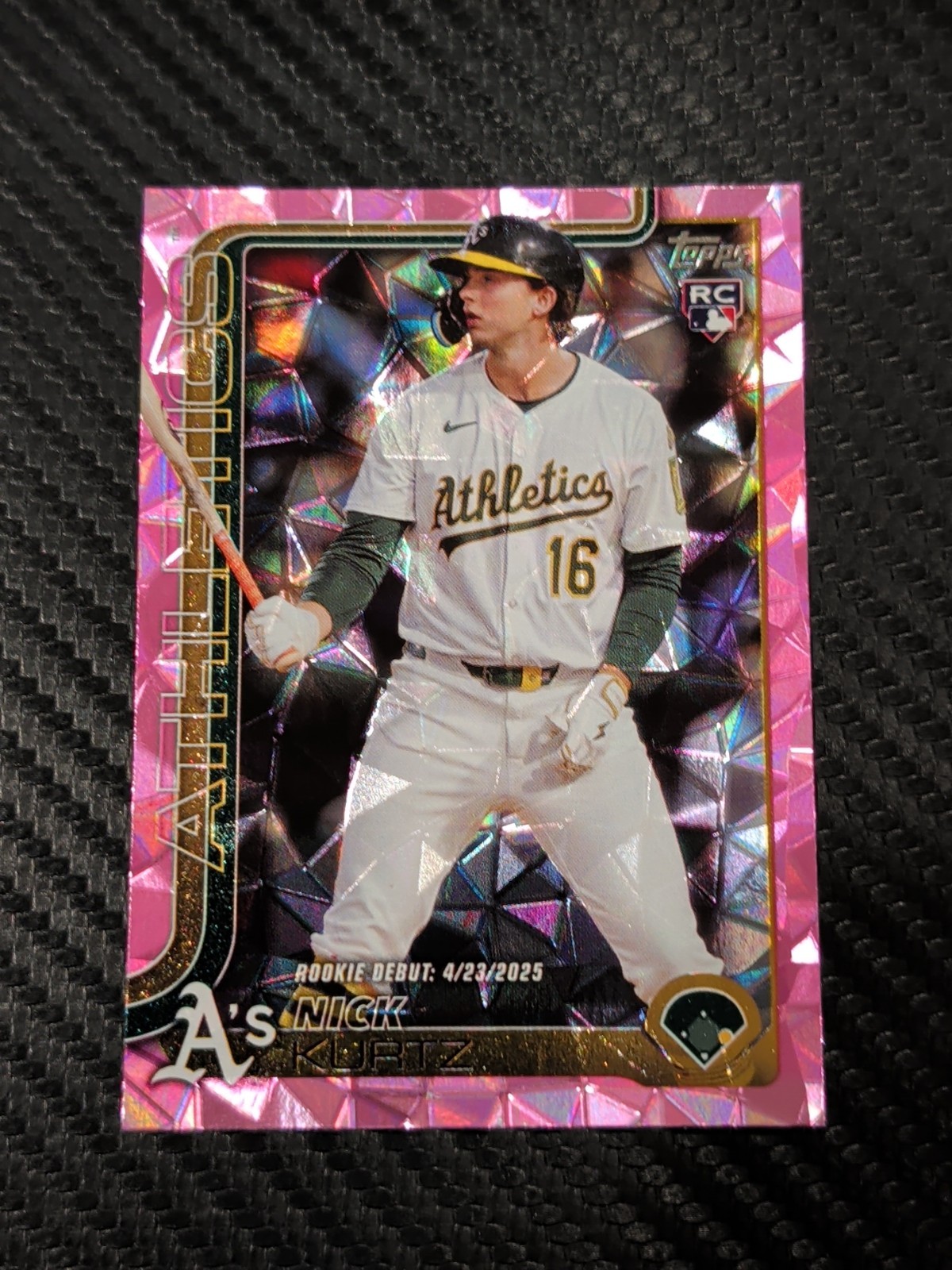 2025 Topps Update Pink Diamante #US197 Nick Kurtz Rookie Debut RC - Athletics