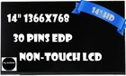 NT140WHM-N4T N12900-001 Led Lcd Screen Display 14" HD 1366x768 30 Pin Non-Touch