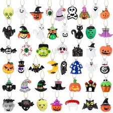 48Pcs Mini Halloween Hanging Ornaments for Tree, Holiday Home Decor