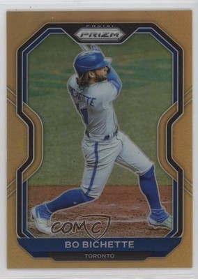 2021 Panini Prizm Tier II Neon Orange Prizm 62/100 Bo Bichette #158 0b2
