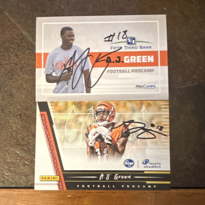 Panini Football ProCamps A.J. Green Autograph Card Bengals NFL #1 (2)