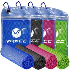 4 Pack Cooling Towels 40"x12" Cool Towel Cold Towel Microfiber Soft Breathabl...