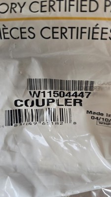 Whirlpool W11504447 Coupler Lokring Vulkan Factory Sealed