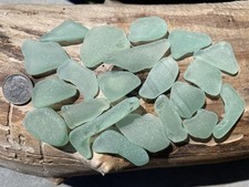 Sea glass - 20 Medium Pieces Of Aqua Blue Craft Quality Sea Glass