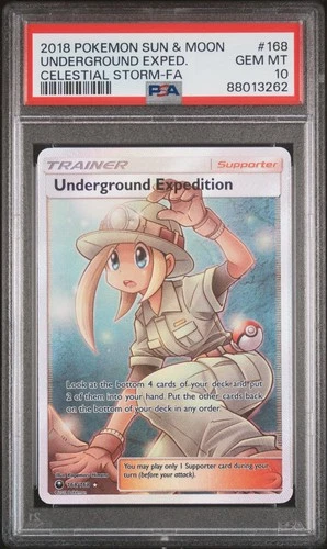 PSA 10 - SM Celestial Storm - Underground Expedition - 168/168 - Ultra Rare