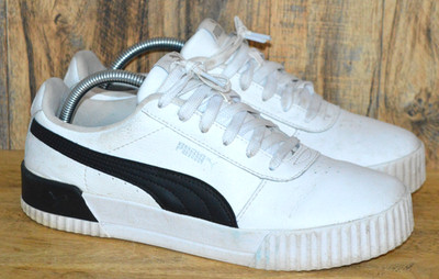 Puma Damen Sneaker UK 8 EU 42 weiß/schwarz Carina L Lifestyle Low Top