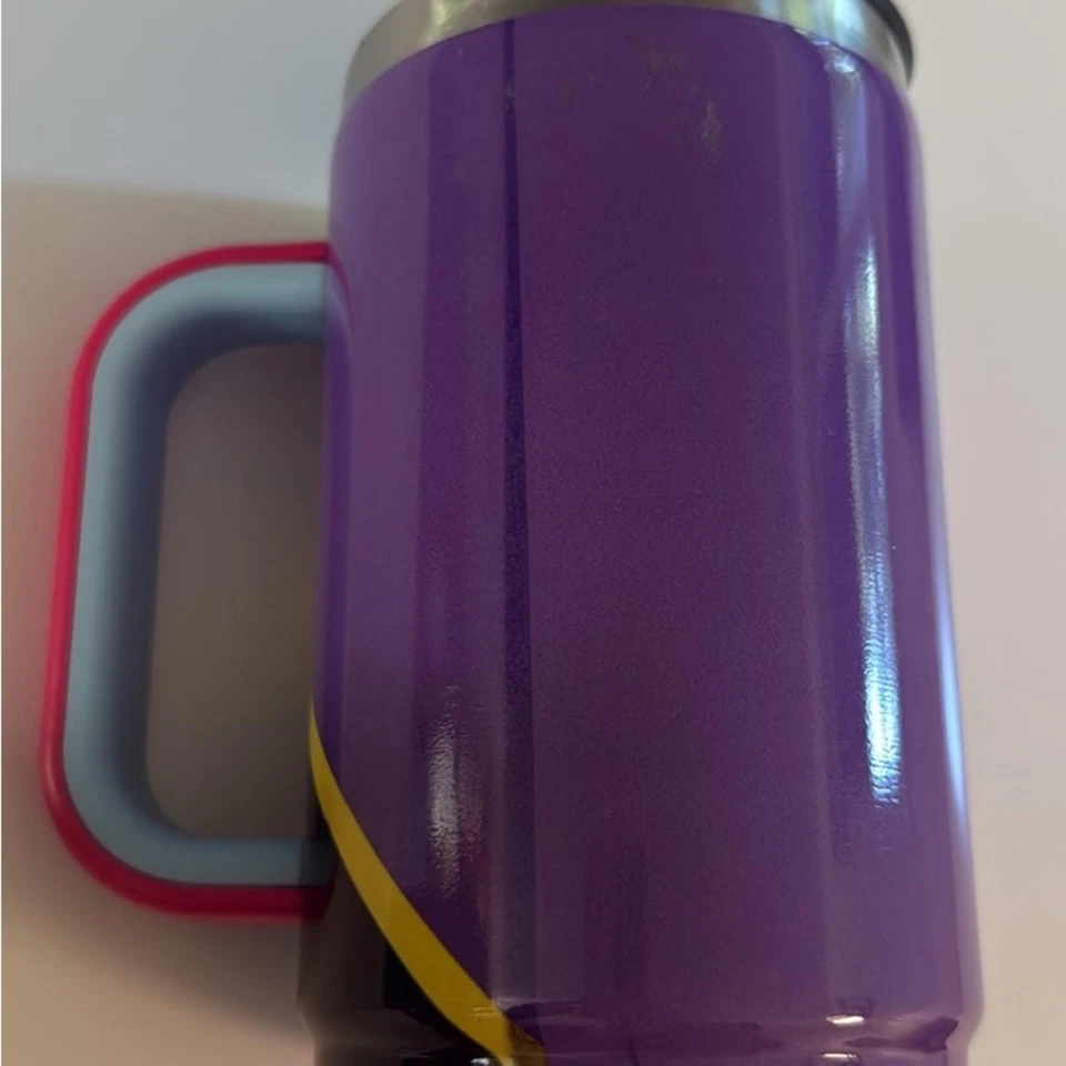 Фиолетовая и розовая градиентная кружка с ручкой - Изображение 2 из 4