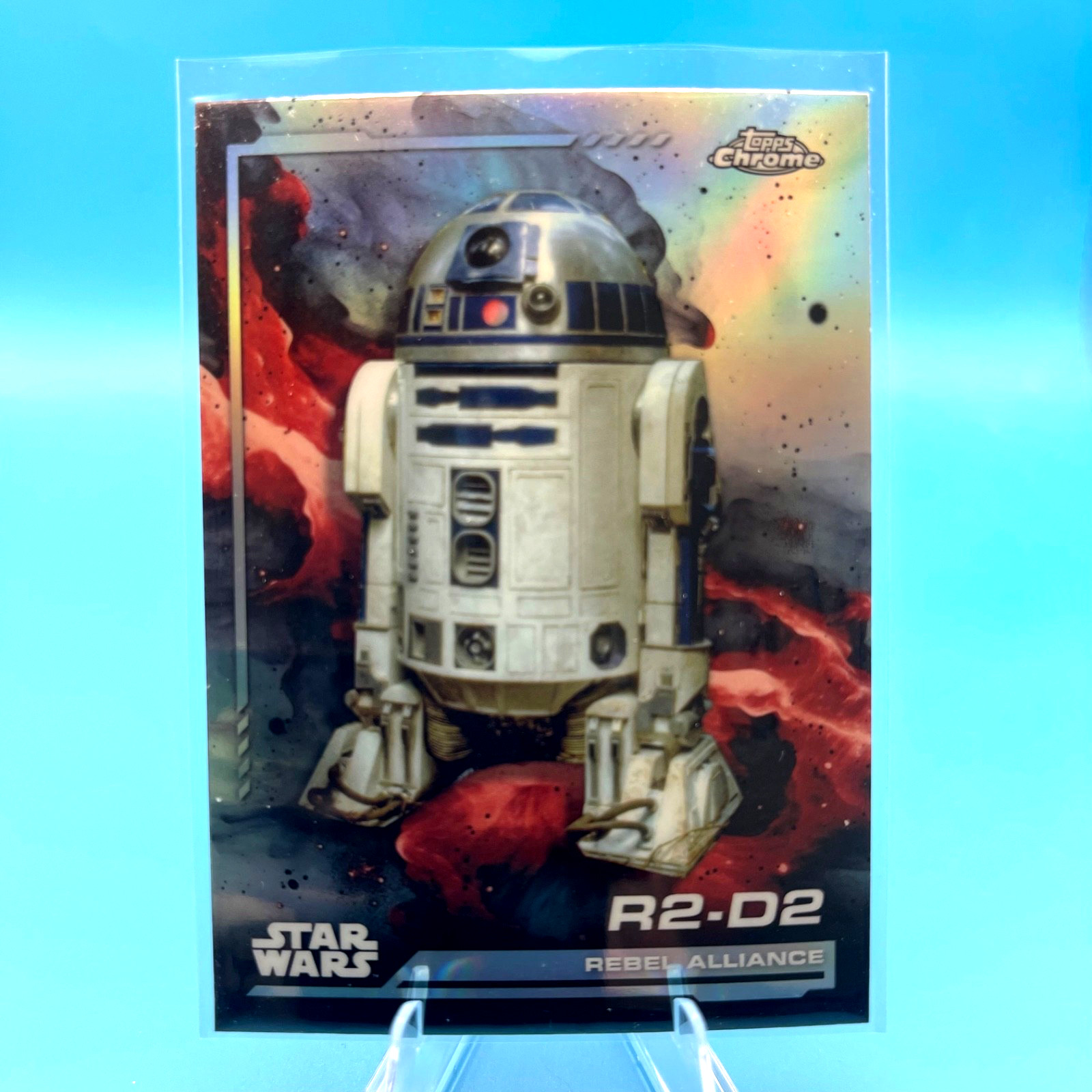 R2-D2 2024 Topps Chrome Star Wars #108 Rainbow Refractor