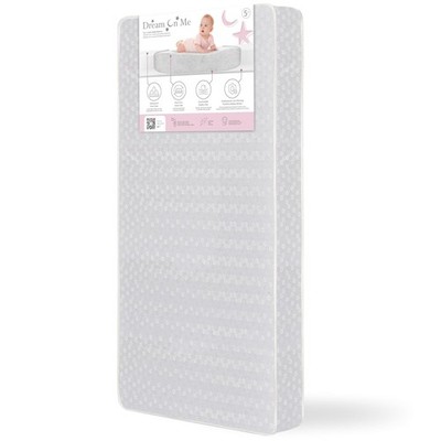 Dream On Me Baby Crib Mattress White Honeycomb Orthopedic Firm 5'' Fiber Core