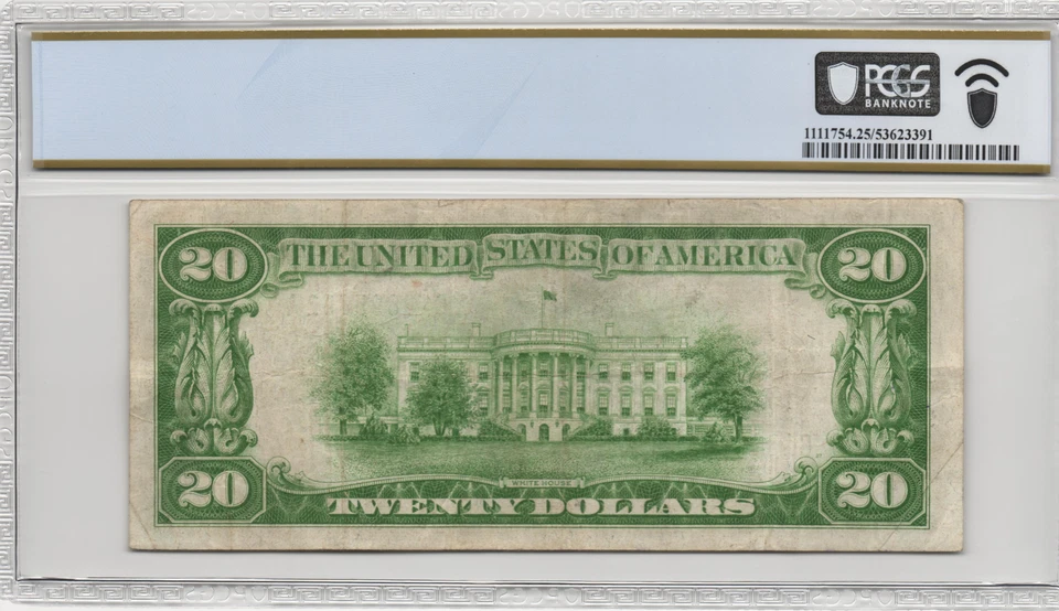 Fr.2052-G 1928B Chicago $20 Gold on Demand Federal Reserve Note PCGS VF 25 - Image 2 of 2