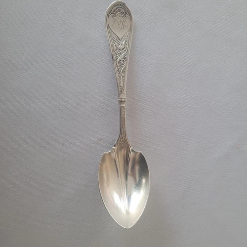 Raphael Gorham Sterling Silver Grapefruit Spoon Fluted Custom Made 5 3/4"  1876