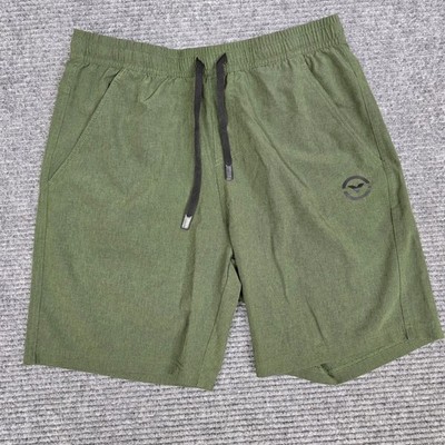 VIRUS International Training Shorts Mens Size S Olive Green 8'' Athletic Gym Run