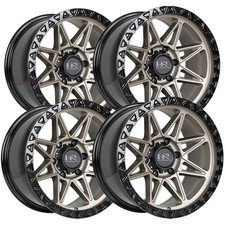 Set Of 4 Hardrock Off-road H109 17x9 6x5.5 1mm Bronze Wheels Rims 17 Inch