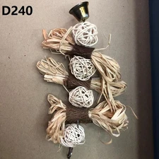 Wooden Chain Parrot Bite Toy Parakeets Cockatiels Toys Parrot Bird Toy D240 2pcs