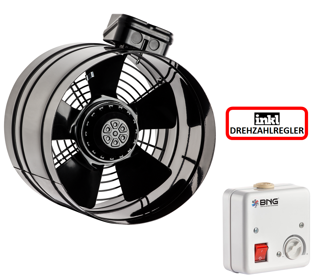 Radial Rohrventilator DV-125L 350m³/h - Kanallüfter NW125