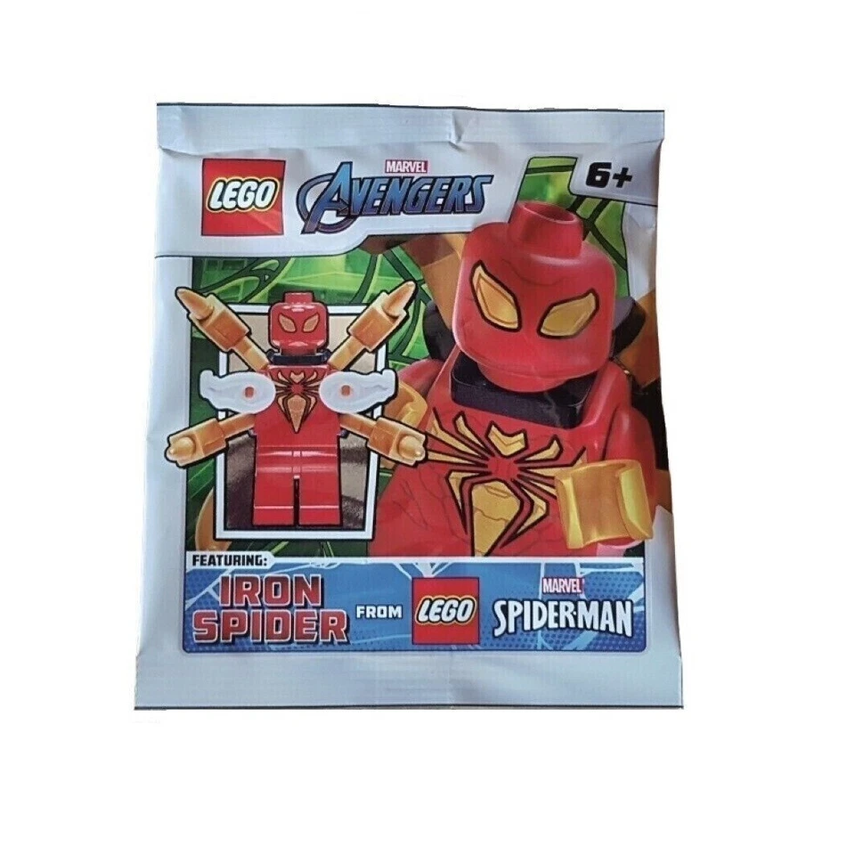乐高超级英雄蜘蛛侠铁蜘蛛箔包迷你人偶套装 242108 - 密封