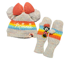 Disney Minnie Mouse Knitted Hat and Gloves Set Size XS